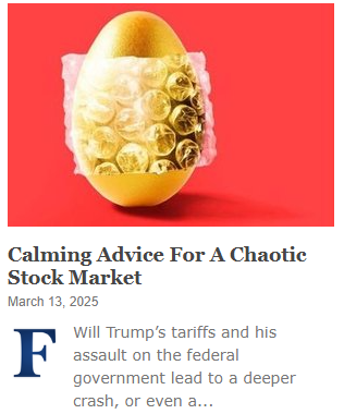 Calming Advice for a Chaotic Stock Market. Read article.