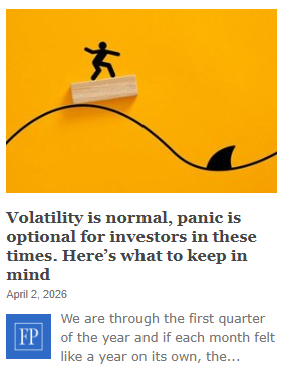 Volatility is normal, panic is optional for investors in these times. Here’s what to keep in mind